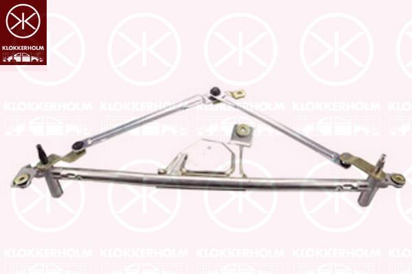 Wiper Linkage, Front, Set, for left-hand drive vehicles, 6X1955603A (VW), 6X1955603A (SKODA), 6X1955603A (SEAT), 6X1955603A (AUDI)