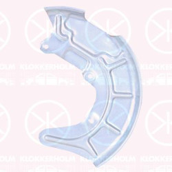 Splash Guard, brake disc, Front Axle Left, for brake disc diameter [mm]: 239, Thickness [mm]: 15, Zinc-coated, 6E0 615 311B (VW)