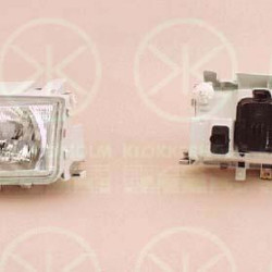 Headlight, H4, with motor for headlamp levelling, Left, Illuminance [lx]: 20, Number of pins: 7, Hella, 6N1 941 015A (VW), 6N1 941 017A (VW)