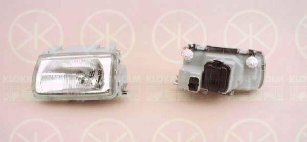 Headlight, H4, for vehicles without headlight levelling, T.Y.C, Left, Number of pins: 4, Illuminance [lx]: 20, 6N1 941 015 (VW), 6N1 941 017 (VW)