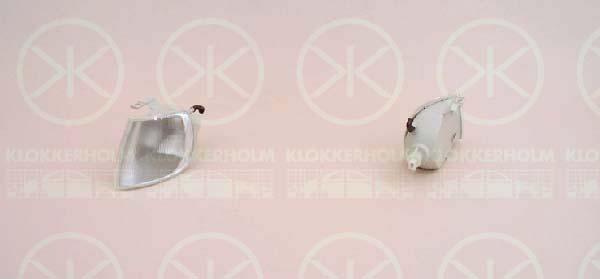 Direction Indicator, with bulb holder, white, Left Front, 6N0 953 041C (VW)