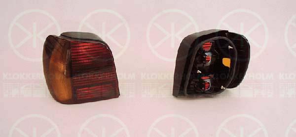 Tail Light Assembly, "Styling", without bulb holder, Hella, Right, Indicator Colour: Smoke Grey, 6N0 945 096B (VW), 6N0 945 112B (VW)