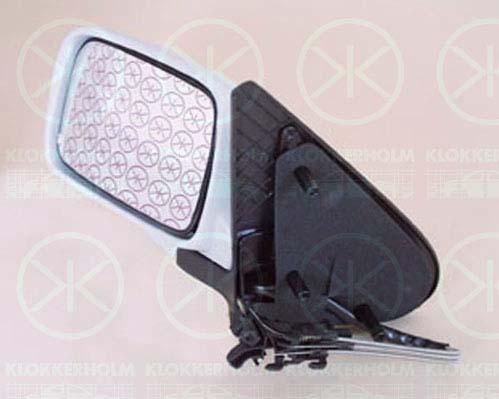 Exterior Mirror, w/primer, Control: cable pull, Convex, Right, 6N1 857 508 GRU (VW)