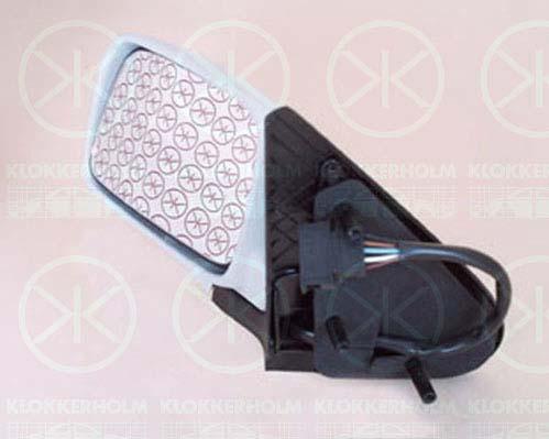 Exterior Mirror, w/primer, for electric mirror adjustment, Convex, Heatable, Right, 6N1 857 508A GRU (VW)