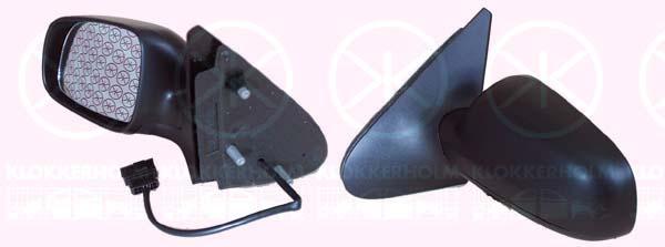 Exterior Mirror, w/primer, for electric mirror adjustment, Convex, Heatable, Right, 6N1 857 508G (VW)