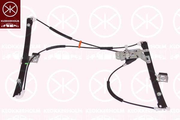 Window Regulator, 2-dr, OE-type, Manual, Left, 6N3 837 401 (VW), 6N3 837 401 E (VW), 6N3837401 (VW)