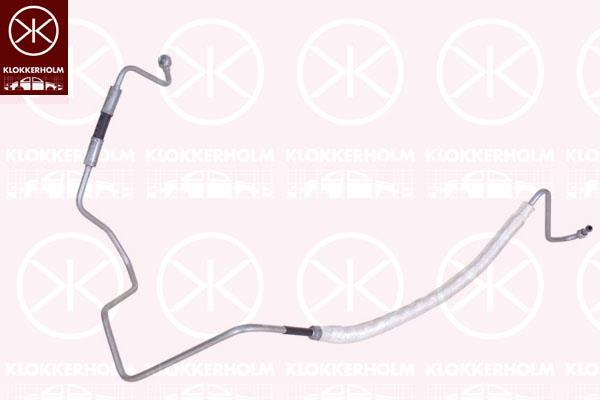 Hydraulic Hose, steering, from hydraulic pump to steering gear, for vehicles without air conditioning, 6N1 422 893H (VW), 6N1422893H (VW), 6N1422893H (SEAT)