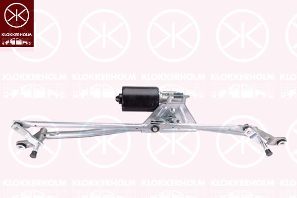 Window Cleaning System, Front, Set, with electric motor, for left-hand drive vehicles, 6X0955119 (VW), 6K1955313A (VW), 6K1955313A (SEAT), 6K1955313C (VW), 6K1955313C (SKODA), 6K1955313C (SEAT)