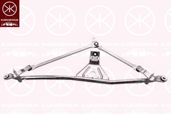 Wiper Linkage, Front, Set, for left-hand drive vehicles, 6K1955313A (VW), 6K1955313A (SEAT), 6K1955313C (VW), 6K1955313C (SEAT), 6K2955313C (VW)