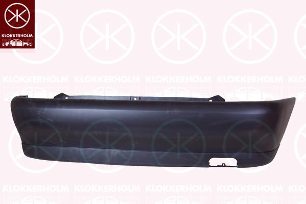 Bumper, w/primer, Rear, black, 6K5 807 417G GRU (VW)