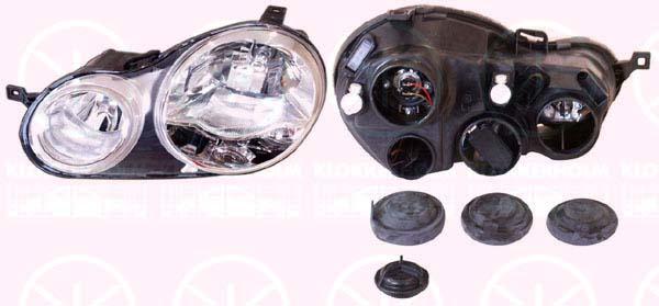 Headlight, H7/H1, with motor for headlamp levelling, Valeo, Right, Illuminance [lx]: 12.5, 6Q1 941 008A (VW), 6Q1 941 008AF (VW), 6Q1 941 008L (VW)