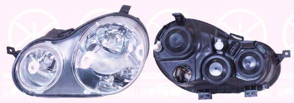 Headlight, H7/H1, with motor for headlamp levelling, Valeo type, Right, Illuminance [lx]: 12.5, 6Q1 941 008A (VW), 6Q1 941 008AF (VW)