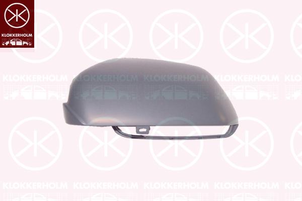 Housing, exterior mirror, w/primer, Left, 6QD857537GRU (SKODA), 1Z0 857 537A GRU (VW), 1Z0857537A (SKODA), 1Z0857537AGRU (SKODA)