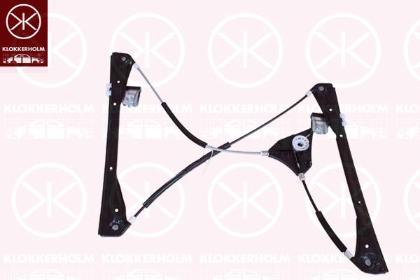 Window Regulator, 2-dr, OE-type, without electric motor, Electric, Right, 6Q3 837 462G (VW), 6Q3 837 462J (VW), 6Q3837462 (VW), 6Q3837462A (VW), 6Q3837462E (VW)