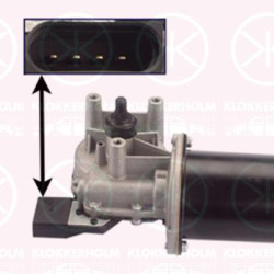 Wiper Motor, Front, Number of pins: 4, Voltage [V]: 12, for left-hand drive vehicles, 6Q1955113 (VW), 6Q1955113 (SKODA), 6Q1955119 (VW), 6Q1955119A (VW), 6Q1955119A (SKODA), 6Q1955119C (VW), 6Q1955119C (SKODA)