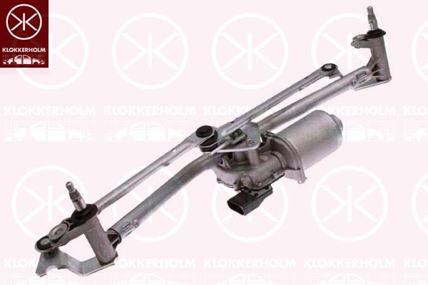 Window Cleaning System, Front, with electric motor, for left-hand drive vehicles, 6Q1955119A (VW), 6Q1955601 (VW), 6Q1955601B (VW), 6Q1955601B (SKODA), 6Q1955601B (SEAT), 6Q1955603A (VW), 6Q195560A (VW)