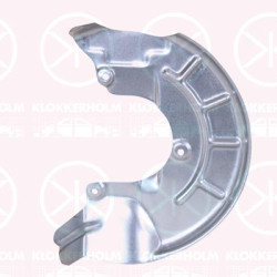 Splash Guard, brake disc, Front Axle Left, for brake disc diameter [mm]: 256, for brake disc diameter [mm]: 288, Diameter 1/Diameter 2 [mm]: 270/100, Zinc-coated, 6Q0 615 311D (VW), 6R0 615 311 (VW), 6R0 615 311A (VW), 6R0615311A (SKODA), 6Q0615311B (VW)