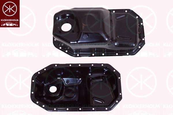 Oil Sump, with bore for oil-level sensor, 036 103 601AJ (VW), 036 103 601AM (VW), 036 103 602J (VW), 036103601AM (SKODA), 036103602J (VW)