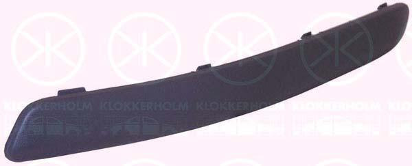 Trim/Protection Strip, bumper, black, Right Front, 6Q0 807 718 9B9 (VW)