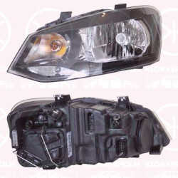 Headlight, H4, with motor for headlamp levelling, Valeo, Left, Illuminance [lx]: 12.5, 6R1 941 015C (VW), 6R1 941 015E (VW)