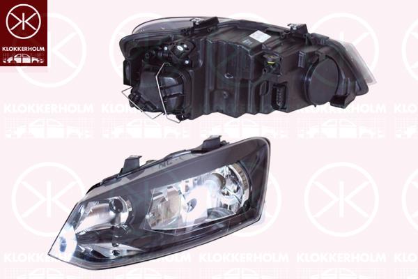 Headlight, H4, with motor for headlamp levelling, Left, Illuminance [lx]: 12.5, 6R1 941 015C (VW), 6R1 941 015E (VW)