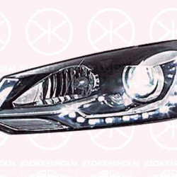 Headlight, Left, Illuminance [lx]: 20, Bi-Xenon, with daytime running light (LED), Trim Level: Blue Motion, Blue GT, with motor for headlamp levelling, without control unit for Xenon, D3S (Gas Discharge Lamp), Valeo, 6R1 941 039 (VW), 6R1 941 039 A (VW), 6R1 941 039 B (VW), 6R1 941 039 C (VW), 6R1 941 039 D (VW)