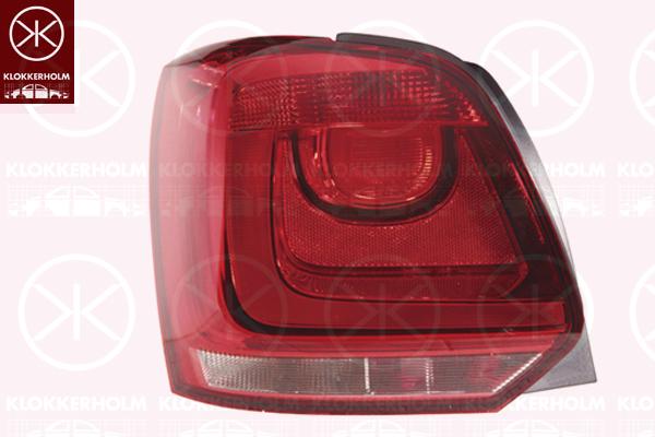 Tail Light Assembly, Left, with bulb holder, AL, 6R0 945 095A (VW), 6R0 945 095L (VW), 6R0945095AH (VW), 6R0945095G (VW)