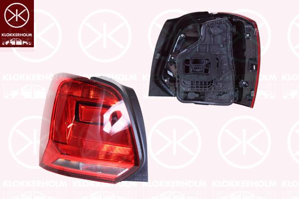 Tail Light Assembly, GTI, Right, with bulb holder, AL, 6C0 945 096H (VW), 6C0945096H (VW), 6C0945096M (VW)