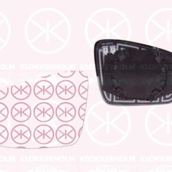 Mirror Glass, exterior mirror, Aspherical, Heatable, Left, 6R0 857 521A (VW), 6R0 857 521F (VW)