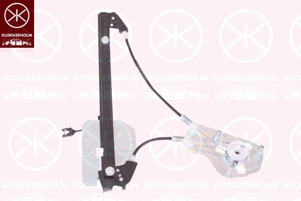 Window Regulator, 4-dr, Manual, Right Rear, 6R4 839 462 G (VW)