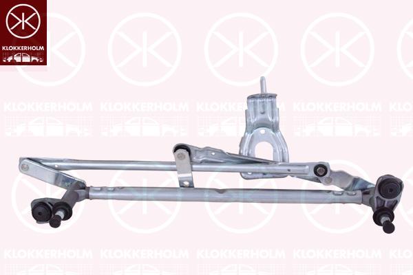 Wiper Linkage, Front, Set, without electric motor, for left-hand drive vehicles, 6R1955023A (VW), 6R1955023B (VW), 6R1955023C (VW), 6R1955023C (SEAT), 6R1955023C (AUDI)