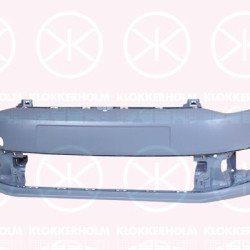 Bumper, w/primer, Front, with hole(s) for washer nozzle, not for trim level: Blue Motion , 6C0 807 217B GRU (VW)