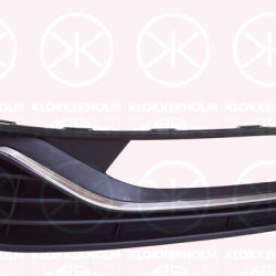 Ventilation Grilles, bumper, Left Front, not for trim level: Blue Motion , with trim strip, chrome/black, 6C0854661C RYP (VW)