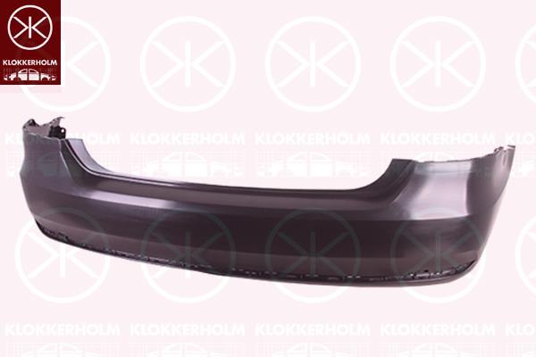 Bumper, Smooth, Rear, 6RF807421GRU (VW)