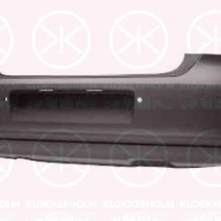 Bumper, Rear, w/primer, with hole(s) for parking distance control, PR-0P0, 6R6 807 417ASGRU (VW), 6R6807421BHGRU (VW)