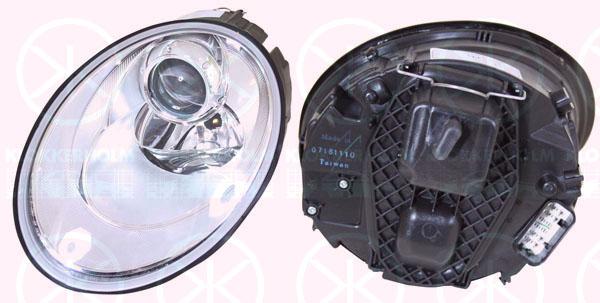 Headlight, H7/H7, with motor for headlamp levelling, Left, Illuminance [lx]: 20, 1C0 941 029M (VW)