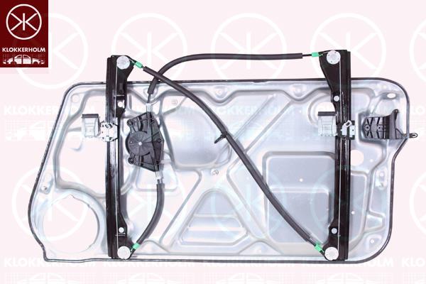 Window Regulator, Manual, Right Front, with bolted-on plate, 1C0 837 656B (VW), 1C0 837 656C (VW)