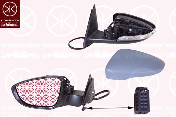 VW Beetle Veidrodis, Left, for electric mirror adjustment, Electronically foldable, Number of pins: 8, with indicator, Heatable, w/primer, Aspherical, SMR, 5C5 857 507C (VW), 5C5 857 521B (VW), 5C5 857 507C 9B9 (VW), 5C5 857 522C (VW), 5C5 857 507F 9B9 (VW), 5C5 857 507R 9B9 (VW), 5C6 857 537A GRU (VW), 5C5857507C 9B9 (VW), 5C5857507F 9B9 (VW)