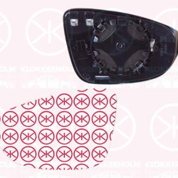 Mirror Glass, exterior mirror, Left, Heatable, Aspherical, SMR, 5C5 857 521B (VW)