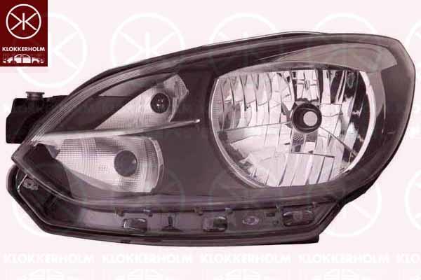 Headlight, H4, Left, Illuminance [lx]: 17.5, Housing Colour: black, with motor for headlamp levelling, 1S1 941 015H (VW), 1S1 941 015K (VW), 1S1 941 015M (VW)