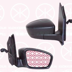 Exterior Mirror, Right, Control: cable pull, black, Convex, 1S1 857 508AB 9B9 (VW), 6RU 857 522 (VW), 5Z1 857 538B 9B9 (VW)