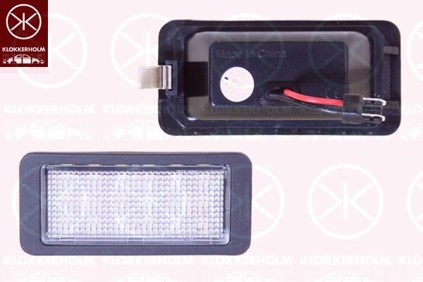 Licence Plate Light, LED, Registration Type: ECE approved, 1S0 943 021 (VW), 1S0943021 (SKODA), 1S0943021 (SEAT)