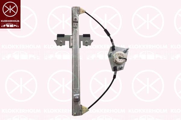 Window Regulator, 3-drs, without electric motor, Electric, Left Front, 1S3 837 461A (VW)