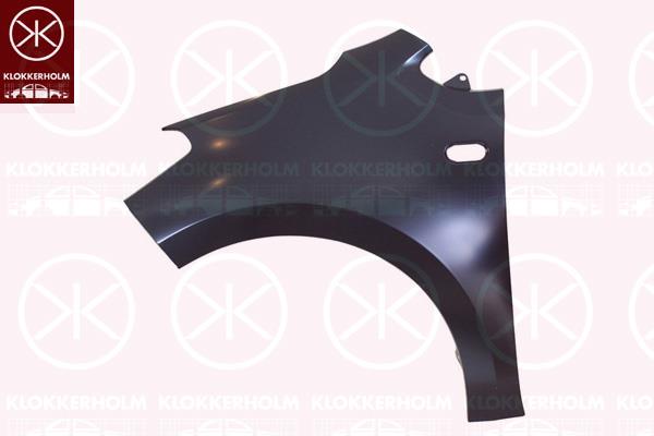 Wing, Left Front, with hole for direction indicator, Tin-plated, 1S0 821 105 E (VW), 1S0 821 105C (VW), 1S0821105C (SKODA), 1S0821105C (SEAT), 1S0821105E (SKODA), 1S0821105E (SEAT)