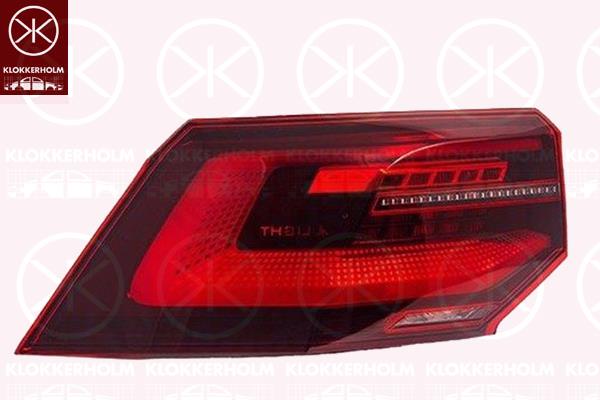 VW Golf 8 Galinis žibintas, Left, Outer section, LED, Light Function: with dynamic indicator light, AL, 5H0945207 (VW), 5H0945207A (VW)