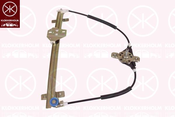 Window Regulator, 2/4-drs, OE-type, Manual, Right Front, 191 837 402B (VW), 191837402B (VW)