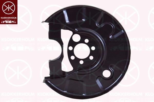 Splash Guard, brake disc, Rear Axle Left, for brake disc diameter [mm]: 226, 191 615 611D (VW), 191 615 611D (SKODA), 191 615 611D (SEAT), 191 615 611D (AUDI)