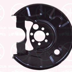 Splash Guard, brake disc, Rear Axle Left, for brake disc diameter [mm]: 226, 191 615 611D (VW), 191 615 611D (SKODA), 191 615 611D (SEAT), 191 615 611D (AUDI)