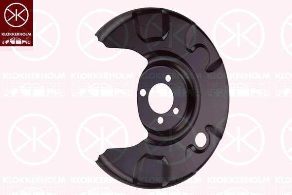 Splash Guard, brake disc, Rear Axle Right, for brake disc diameter [mm]: 226, 191 615 612 (VW), 191615612 (SKODA), 191615612 (SEAT), 191615612 (AUDI)