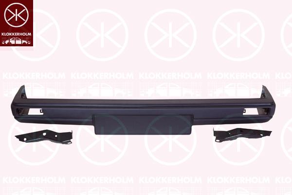 Bumper, Metal, with reinforcement, Front, black, 191 807 103 (VW), 191 807 103 2BC (VW), 191807103 (VW)